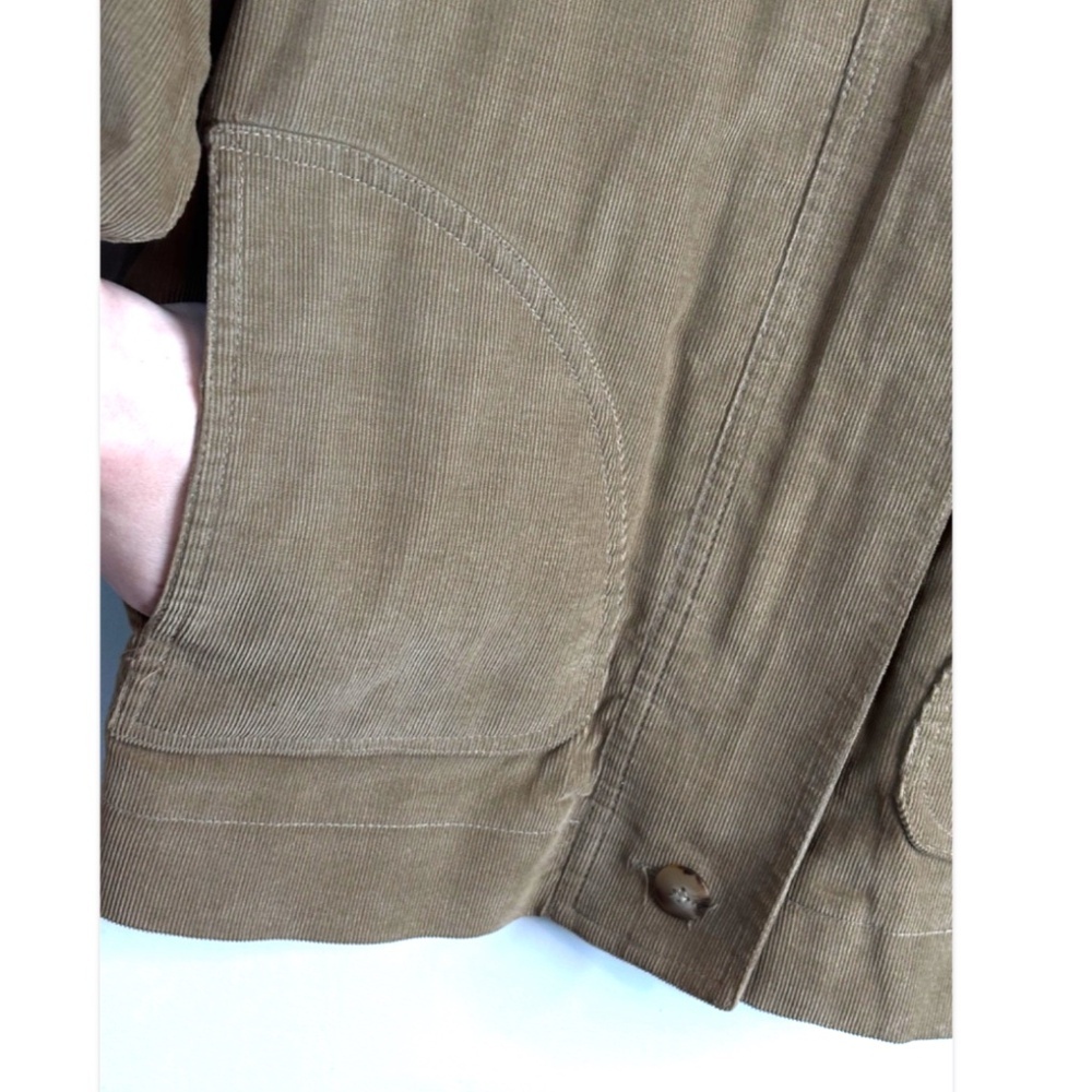 VTG 90s David Brooks Corduroy Bomber Jacket 6 Flannel Lined Harrington Old Money - Picture 5 of 12